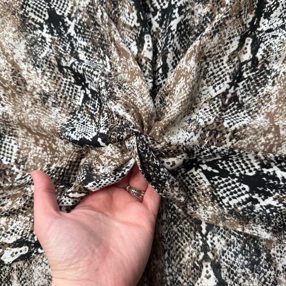 I.N. San Fransisco Snake Print Tie Knot Front Top Small - Picture 5 of 10